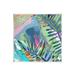 Bay Isle Home™ Bold Fern Leaf Overlapping Collage by Lori Dubois - Unframed Graphic Art on MDF 12.0 H x 12.0 W x 0.5 D in blue/green | Wayfair