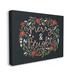 Stupell Industries Merry & Bright Poinsettia Wreath Canvas Wall Art By Louise Allen Designs Canvas in Black/Green/Red | Wayfair at-227_cn_16x20