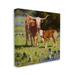 Stupell Industries Baby Calf Longhorn Cattle Scene Canvas Wall Art By Jimmy Dyer Canvas in Blue/Green/Red | 30 H x 30 W x 1.5 D in | Wayfair