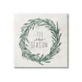 Stupell Industries Tis The Season Holiday Wreath Canvas Wall Art By Loni Harris Canvas in Black/Green/White | 30 H x 30 W x 1.5 D in | Wayfair