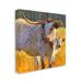 Stupell Industries Longhorn Cow Calf Grassland Farm Canvas Wall Art By Rita Kirkman Canvas in Brown/Gray/Yellow | 17 H x 17 W x 1.5 D in | Wayfair