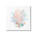Stupell Industries Aquatic Coral Pattern Seashells Canvas Wall Art By Lanie Loreth Canvas in Blue/Brown/Red | 17 H x 17 W x 1.5 D in | Wayfair