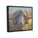 Stupell Industries Country Sheep Modern Portrait Floater Canvas Wall Art By Rita Kirkman Canvas in Blue/Yellow | 17 H x 21 W x 1.7 D in | Wayfair