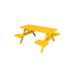 Rosecliff Heights Azor Outdoor Picnic Table Plastic in Yellow | 30 H x 70 W x 60 D in | Wayfair D9260A0FADD94439B134B246516C8DB2