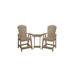 Baldomera Rosecliff Heights Bar Set w/ Plastic Outer Material Plastic in Brown | 30 D in | Outdoor Furniture | Wayfair