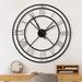 Williston Forge Oversized Geronima 24" Wall Clock Metal in Black | 24 H x 24 W x 2 D in | Wayfair 6425E41C1C334CADA78A1D03408403F3