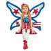 The Holiday Aisle® Gennie Hand-Painted Patriotic Fairy Sitter Figurine Resin in Blue/Brown/Red | 7.75 H x 6.38 W x 2.5 D in | Wayfair