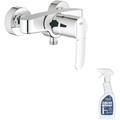 Mitigeur douche mécanique GROHE Quickfix Wave Cosmopolitan + nettoyant GrohClean - Chromé