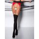 Passion Mock Suspender Crotchless Tights