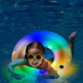 Inflatable Pool Floats Pool Floats with LED Swimming Rings 39.4 with Handles Pool Floaties Transparent Pool Toys Inflatable Tube for Outdoor Beach Party