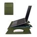 11 13 15 Colorful Pouch Shockproof Notebook Computer PU Leather Laptop Bag Stand Case Ultrabook Sleeve DARK GREEN 14-14.5 INCH