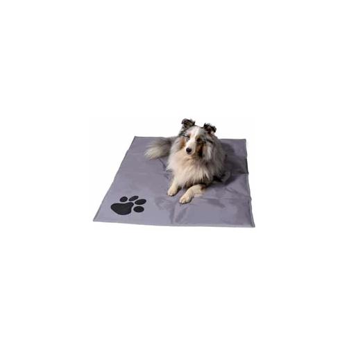 Graue Kühlmatte für Hunde, selbstkühlende Haustiermatte mit Pfoten Muster, 99,5 x 70 cm - Dobar