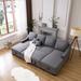 U-Shape Sleeper Sectional Sofa with Pulled Out Bed, 103.5" Upholstery Couch with Double Storage Spaces & 2 Tossing Cushions