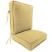Sunbrella 22" x 45" Yellow Solid Outdoor Deep Seat Chair Cushion Set with Ties - 45'' L x 22'' W x 4'' H