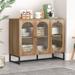 Sideboard Buffet Cabinet, Kitchen Storage Cabinet with Glass Doors, Liquor Cabinet, Cupboard Console Table, Accent Cabinet