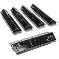 Hisencn Grill Heat Plate Replacement for Dyna-Glo DGH485CRP DGH474CRP Heat Plates for Dyna-Glo 4 Burner Grill Porcelain Steel Heat Plate 5 Pack