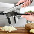 YANXIAO Potato Ricer and Vegetables Masher Makes Mashed Potato Perfection Black and silver 2023 As Shown - Home Gift