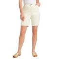 Plus Size Women's June Fit Denim Shorts by June+Vie in Ivory (Size 10 W)