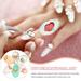 Frcolor 6Pcs Resin Nail Palettes Ring Mixing Palettes Manicure Mixing Palettes Ring Design Mixing Holder