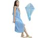 Quick Dry Absorb Water Wearable Bathrobes With Hair Drying Cap Womens Plush Bathrobe Rapid Drying Towel Bath Skirt