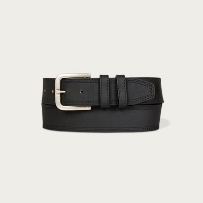 Lucky Brand Triple Needle Stitch Leather Belt - Men's Accessories Belts in Black, Size 32