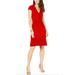 Michael Kors Dresses | Michael Kors New Women's Size 0x Ottoman Texture Sweater Dress Red V Neck Knee | Color: Red | Size: 0x