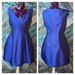 Kate Spade Dresses | Kate Spade Size 6 Blue Silk Fit And Flare Mini Dress With Pockets | Color: Blue/Gold | Size: 6