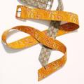 Free People Accessories | Free People Long Kantha Quilted Fabric Belt Gold Mustard Yellow | Color: Gold/Yellow | Size: Os