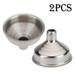 YANXIAO 2 Pcs Stainless Steel Funnel for Flask Liquor Bottle Funnel Stainless Steel Sliver 2023 As Shown - Home Gift