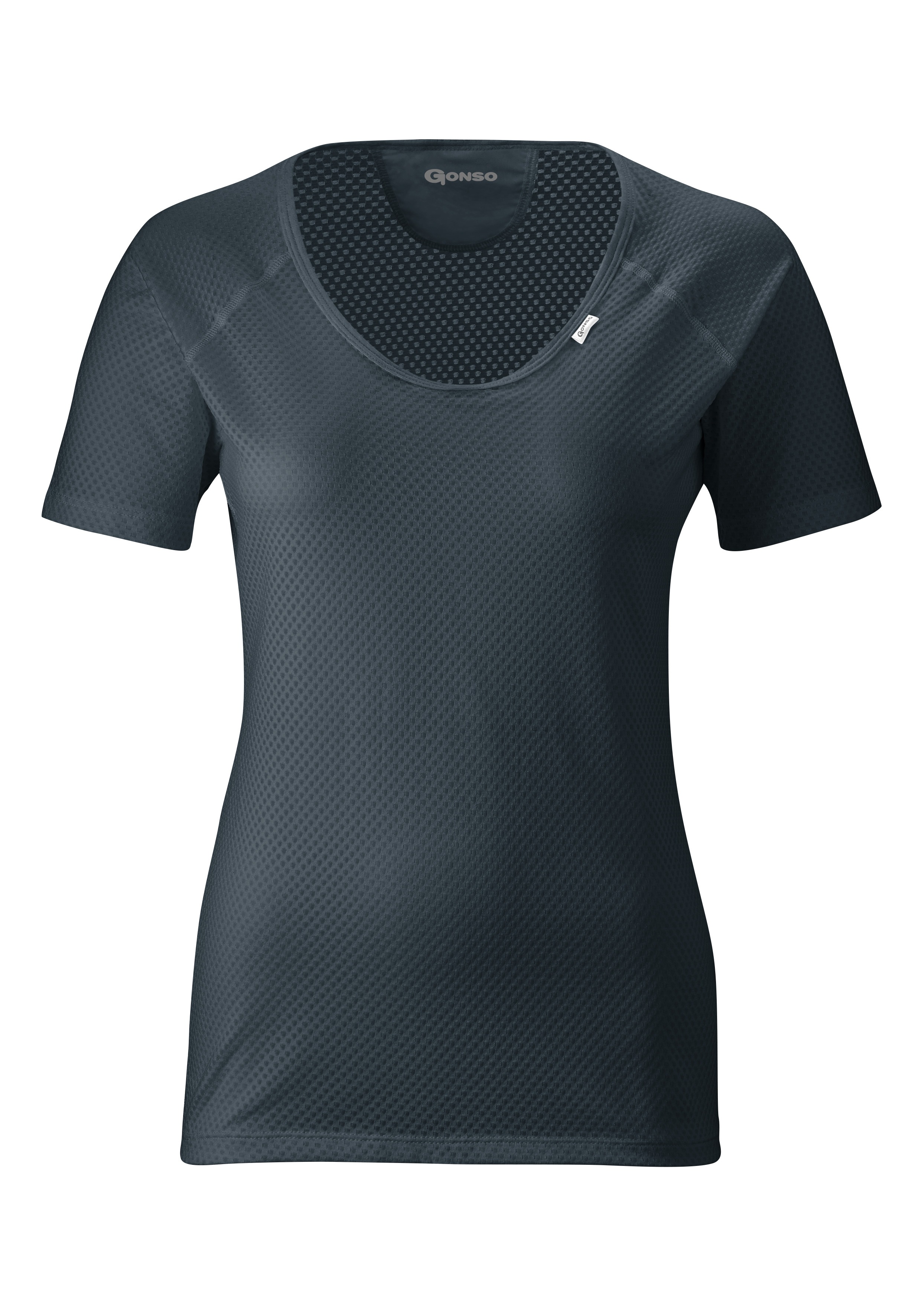 Funktionsshirt GONSO "Base Shirt W", Damen, Gr. 48, schwarz, 89% Polypropylen, 11% Elastan, Rundhals, Shirts, Damen Fahrrad-Unterhemd, elastisch und atmungsaktiv, Rundhals Radshirt Image