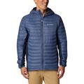 Columbia Men's Powder Pass Hooded Jacket Hooded Puffer Jacket, Dark Mountain x Collegiate Navy, Size S