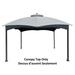 APEX GARDEN Replacement Canopy Top for 10' x 12' Gazebo #TPGAZ17-002 (Canopy Top Only) in Gray/Brown | 1 H x 156.7 W x 130.3 D in | Wayfair