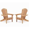 Dovecove Selas Solid Wood Folding Adirondack Chairs Wood in Brown | 36 H x 31 W x 28 D in | Wayfair 70FE78DFF2D34E8BA03A06C907791016