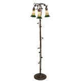 Meyda Lighting Stained Glass Pond Lily 58 Inch Floor Lamp - 255134