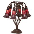 Meyda Lighting Stained Glass Pond Lily 18 Inch Table Lamp - 258952