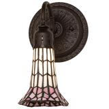 Meyda Lighting Stained Glass Pond Lily 10 Inch Tall Outdoor Wall Light - 260488