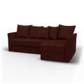 IKEA - Holmsund Sofabed with Chaiselongue, Ground Coffee, Velvet - Bemz