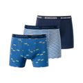 Schiesser - Boxershorts School Of Fish Ii 3Er-Pack In Blau, Gr.98