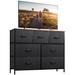 Dresser TV Stand, Entertainment Center with Fabric Drawers, Media Console Table for TV up to 45 inch