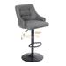 ALPHA HOME Swivel Bar Stool Adjustable Airlift Counter Height Bar Stool Kitchen Dining Cafe Hydraulic PU Leather Bar Chair,1PC