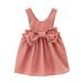 ZMHEGW Summer Dresses For Teens Kids Toddler Baby Girls Sleeveless Solid Bowknot Suspender Skirt Princess Dress Outfit Clothes