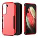 ELEHOLD Hybrid Case for Samsung Galaxy S23 6.1 Rugged Shockproof Anti-Scratch Anti-Fingerprint Protective Cover for Samsung S23 6.1 Inch Red