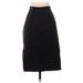 Express Casual Midi Skirt Calf Length: Black Print Bottoms - Women's Size 4