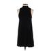 Topshop Casual Dress - A-Line Mock Sleeveless: Black Print Dresses - Women's Size 2