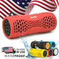 EMB Rechargeable Waterproof Speaker Outdoor Wireless Shower - Red w/ Bluetooth Bundle