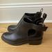 Zara Shoes | Brand New Black Zara Boots With Cut Out And Silver Buckle | Color: Black | Size: 8