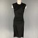 Louis Vuitton Dresses | Louis Vuitton Black Viscose Ruched Knee-Length Cocktail Dress | Color: Black | Size: M