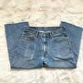 Levi's Jeans | Levi’s 550 Distressed Custom Raw Hem 34w X 23 | Color: Blue | Size: 34