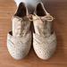 Anthropologie Shoes | Anthropologie Womens Lace Up With Cut Out Design Shoes. Brand Latigo | Color: Cream | Size: 9