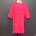 Kate Spade Dresses | Kate Spade New York Pink 3/4 Sleeve Demi Scallop Shift Dress Size 4 | Color: Gold/Pink | Size: 4